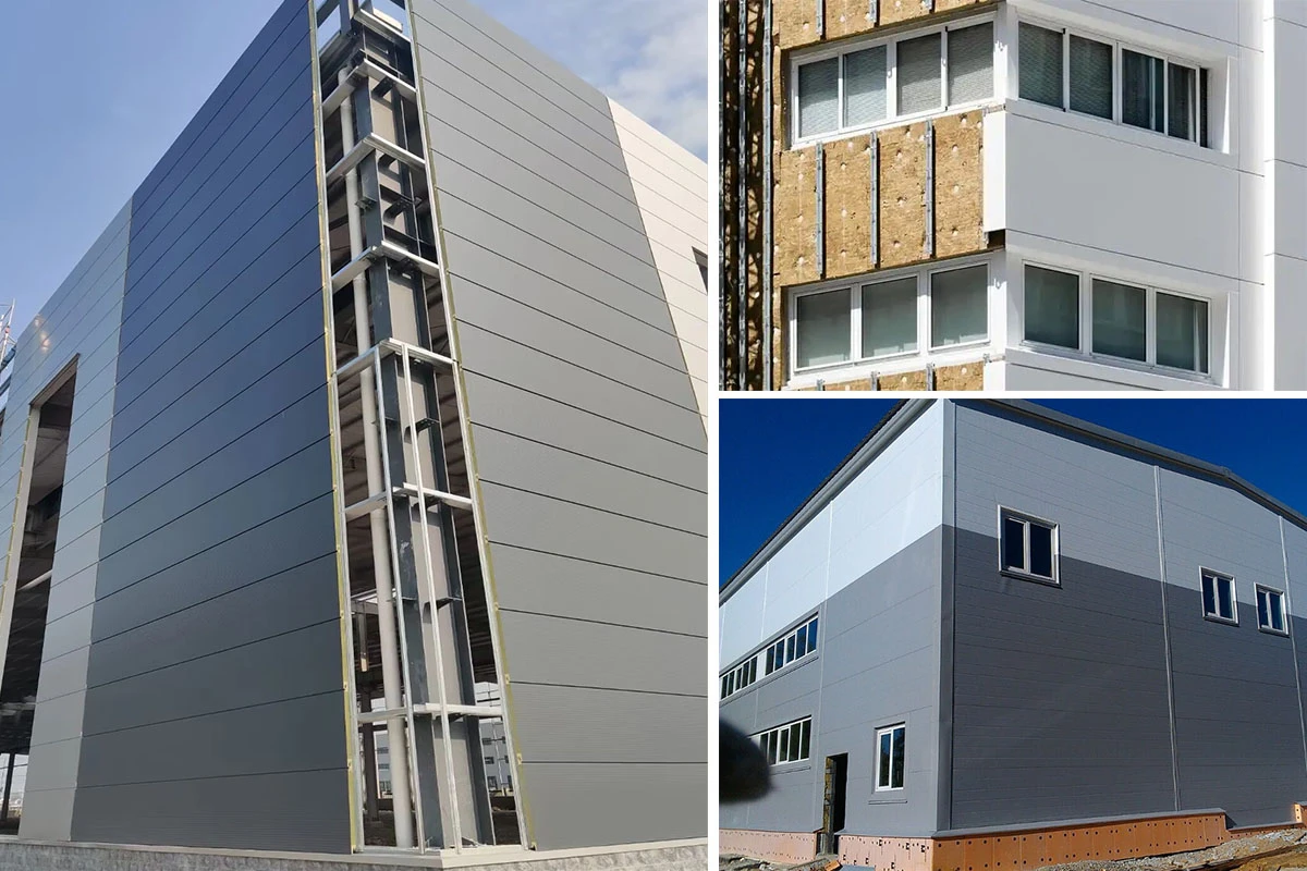 Building facade insulation materials